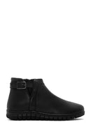 Women's Black Leather Comfort Boots | Derimod