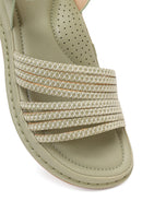 Women's Green Chunky Sole Comfort Sandals | Derimod