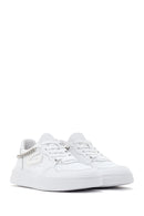 Alberto Guardiani Women's White Chain Leather Sneaker | Derimod
