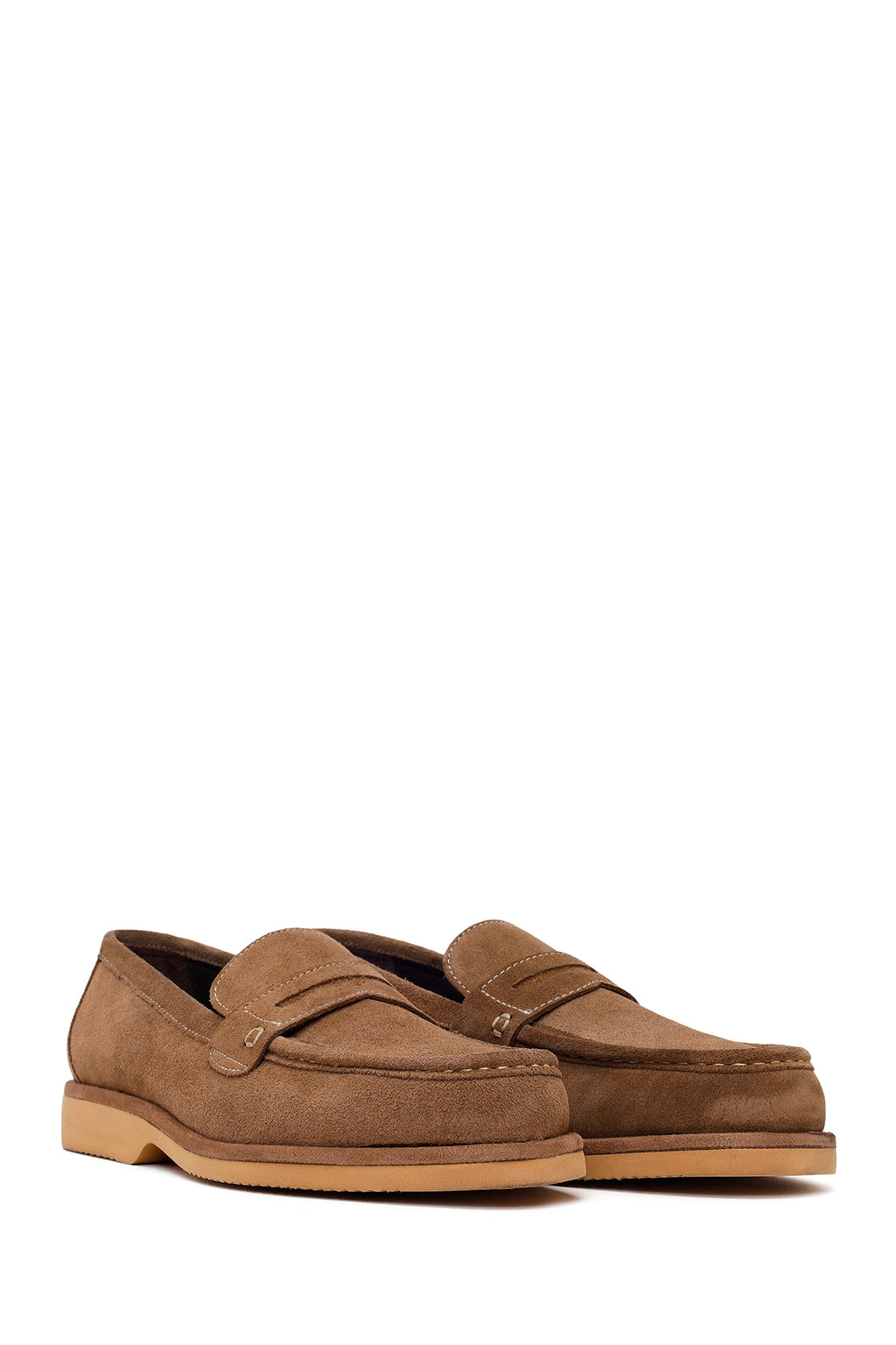 Erkek Vizon Süet Deri Casual Loafer