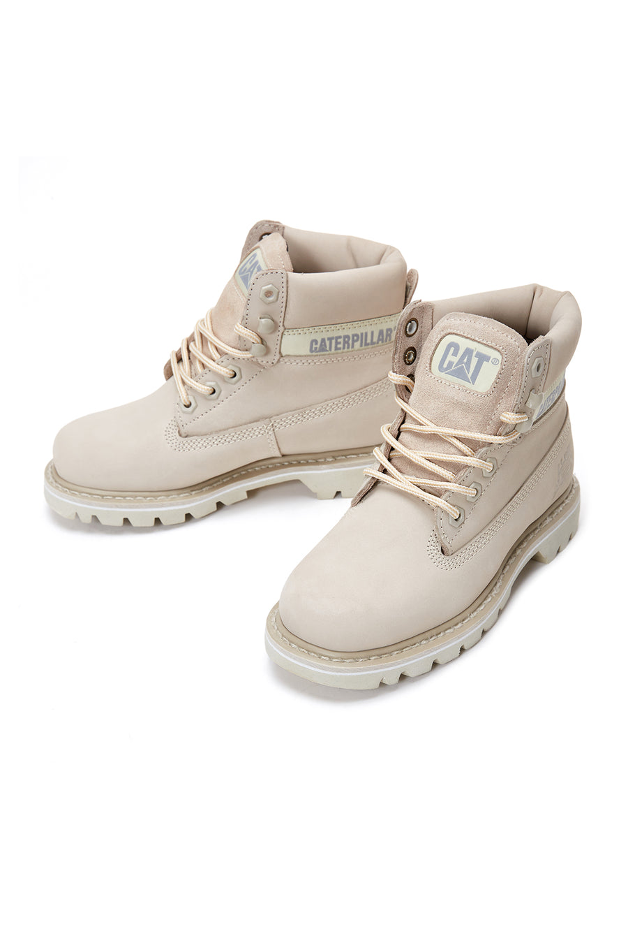 Caterpillar Women's Beige Nubuck Leather Colorado Boots