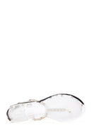 Women's Transparent Jelly Sandals with Stones | Derimod