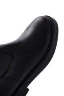 Women's Black Zippered Leather Boots | Derimod