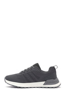 Erkek Gri Bağcıklı Kumaş Sneaker | Derimod