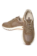 Erkek Kahverengi Bağcıklı Kalın Tabanlı Deri Sneaker | Derimod