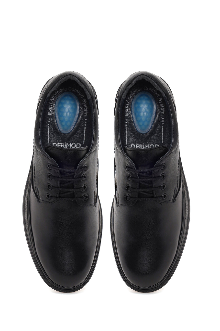 Male Black Lace-up Leather Casual Shoes