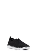 Woman Black Fabric Comfort Shoes | Derimod