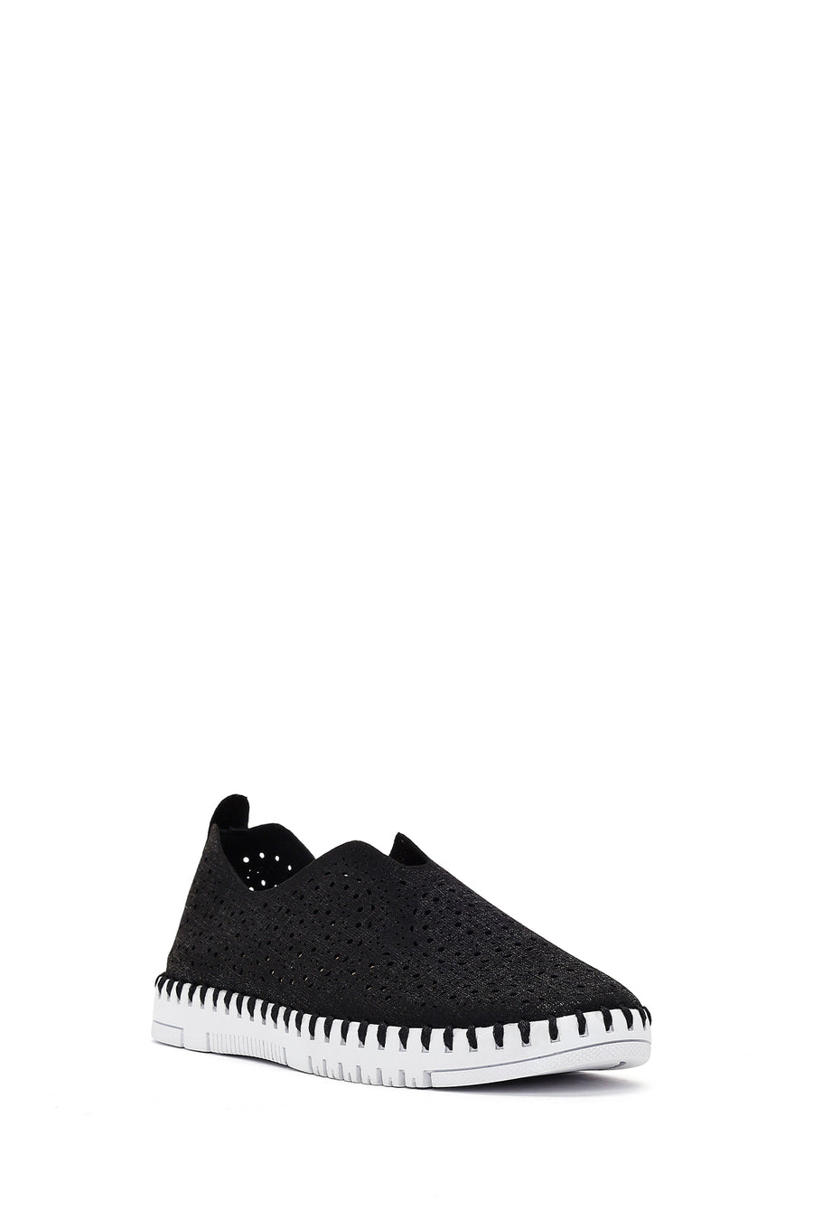 Woman Black Fabric Comfort Shoes