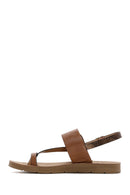 Women's Tan Back Strap Flip Flop Sandals | Derimod