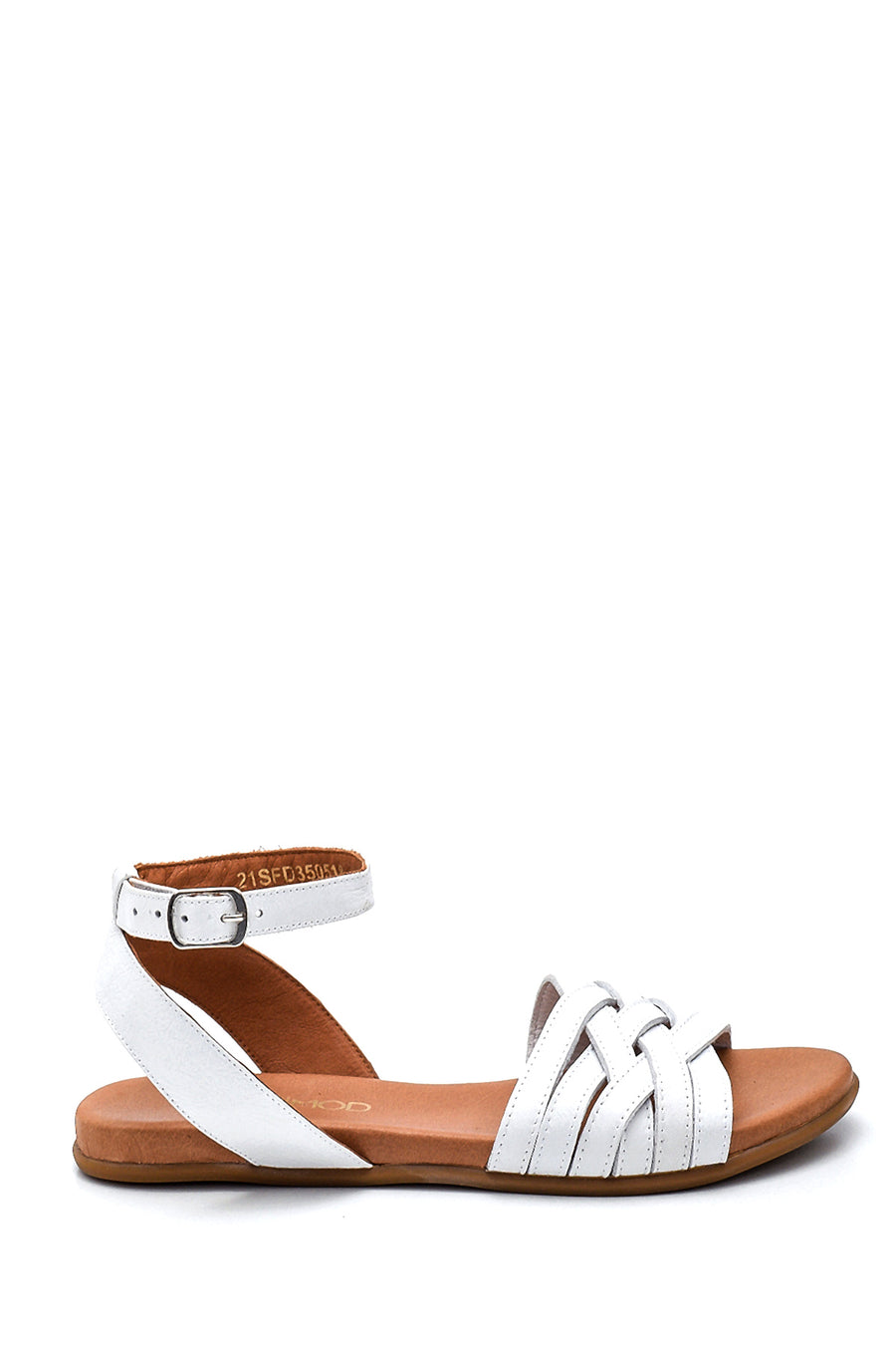 Women's Casual Leather Sandals 21SFD350518 | Derimod