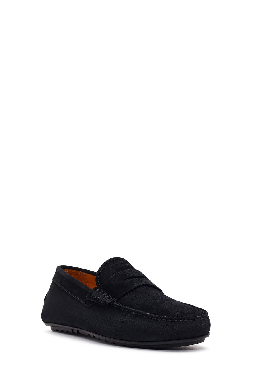 Erkek Siyah Süet Deri Loafer