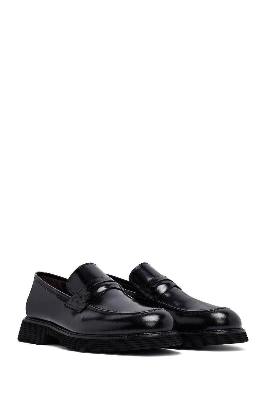 Male Black Leather Classic Loafer