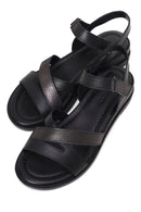 Women’s Black Ankle-Strap Leather Sandals | Derimod