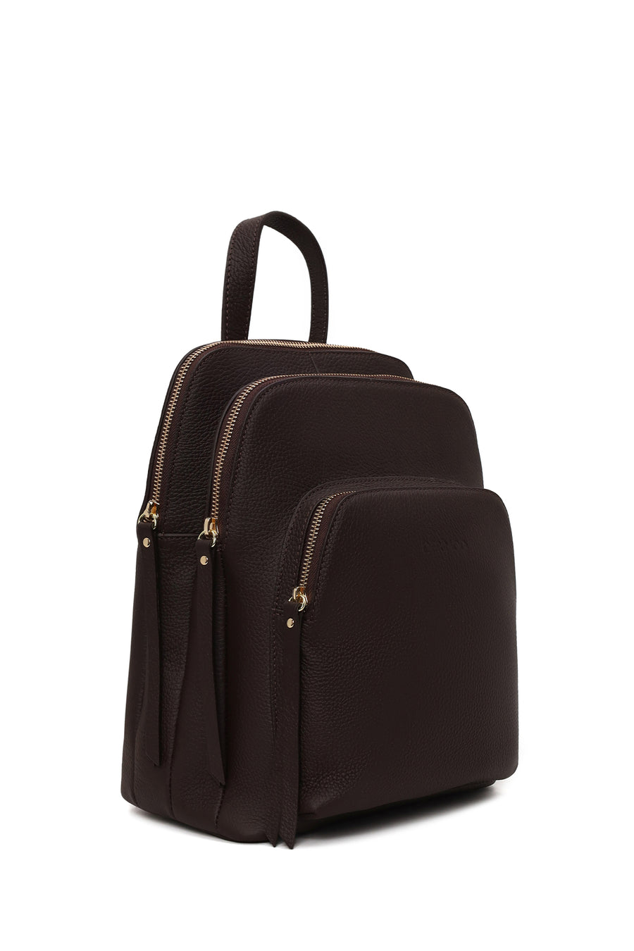 Woman Brown Leather Backpack