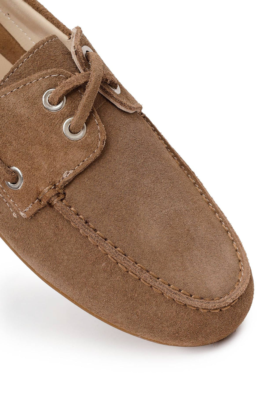 Woman Mink Lace-Up Suede Shoes