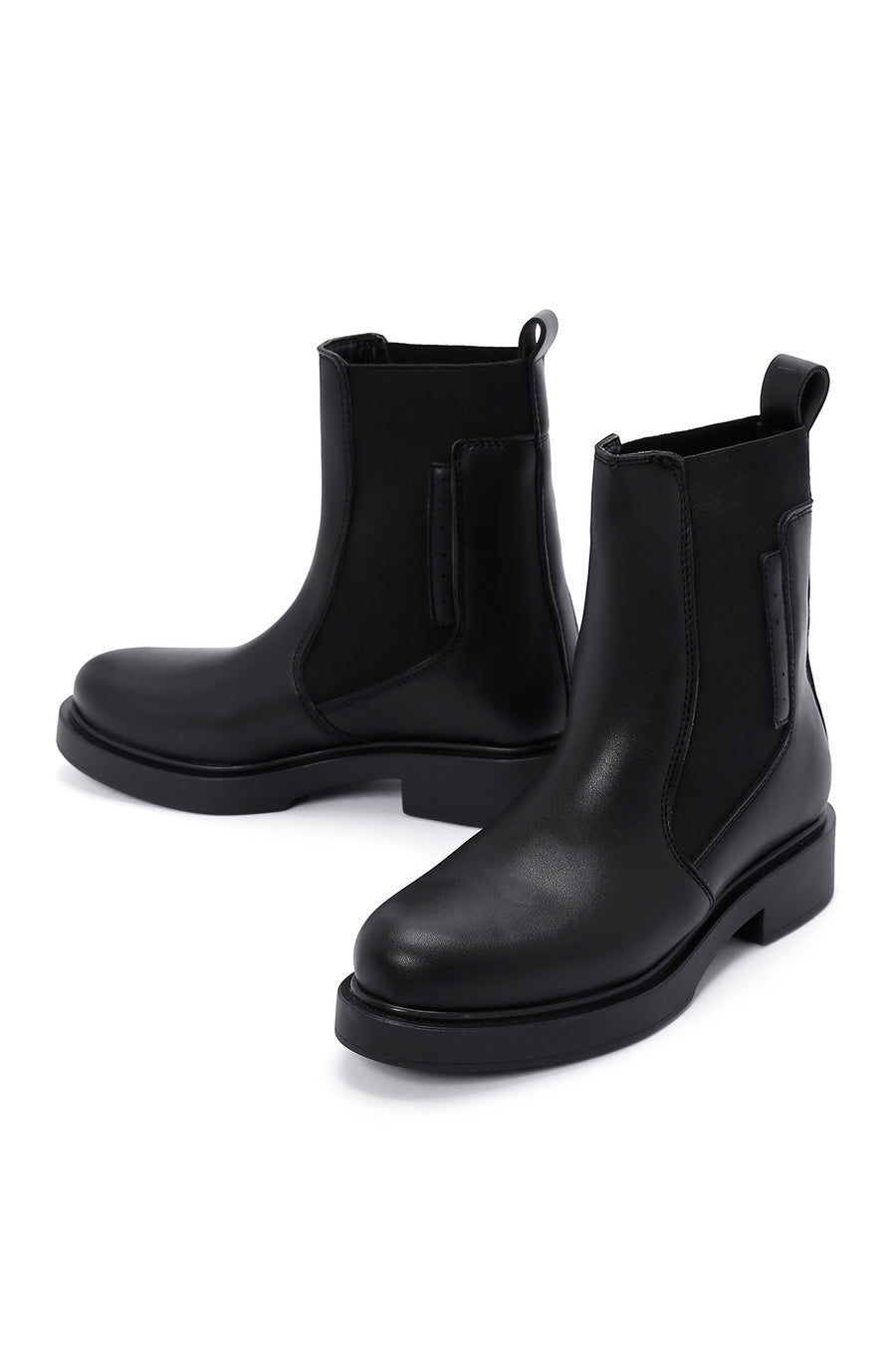 Women's Black Thick Soled Chelsea Boots