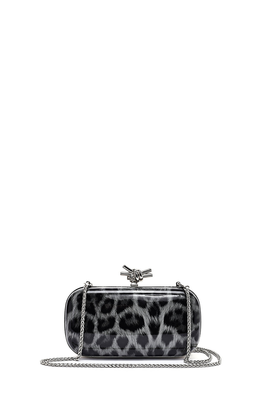Women's Black Leopard Patterned Long Chain Strap Mini Box Evening Bag 25SBD2732W2 | Derimod
