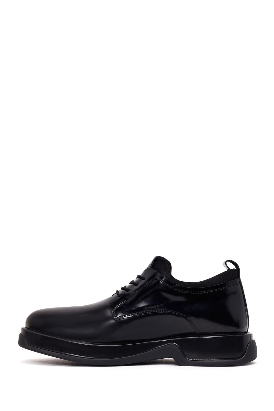 Male Black Lace-up Leather Casual Shoes