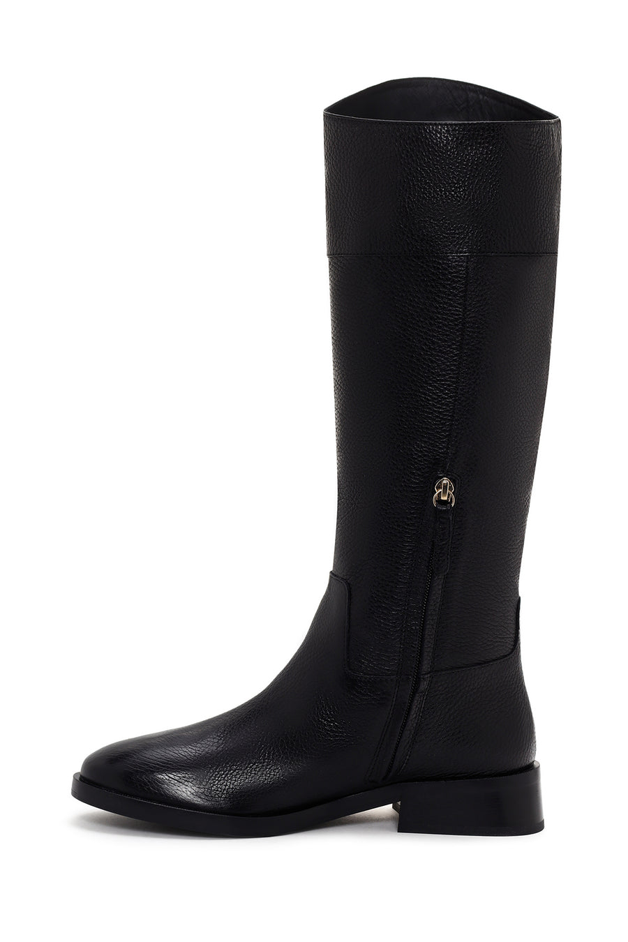 Geox Women's Black Tormalina Zippered Leather Heeled Boots