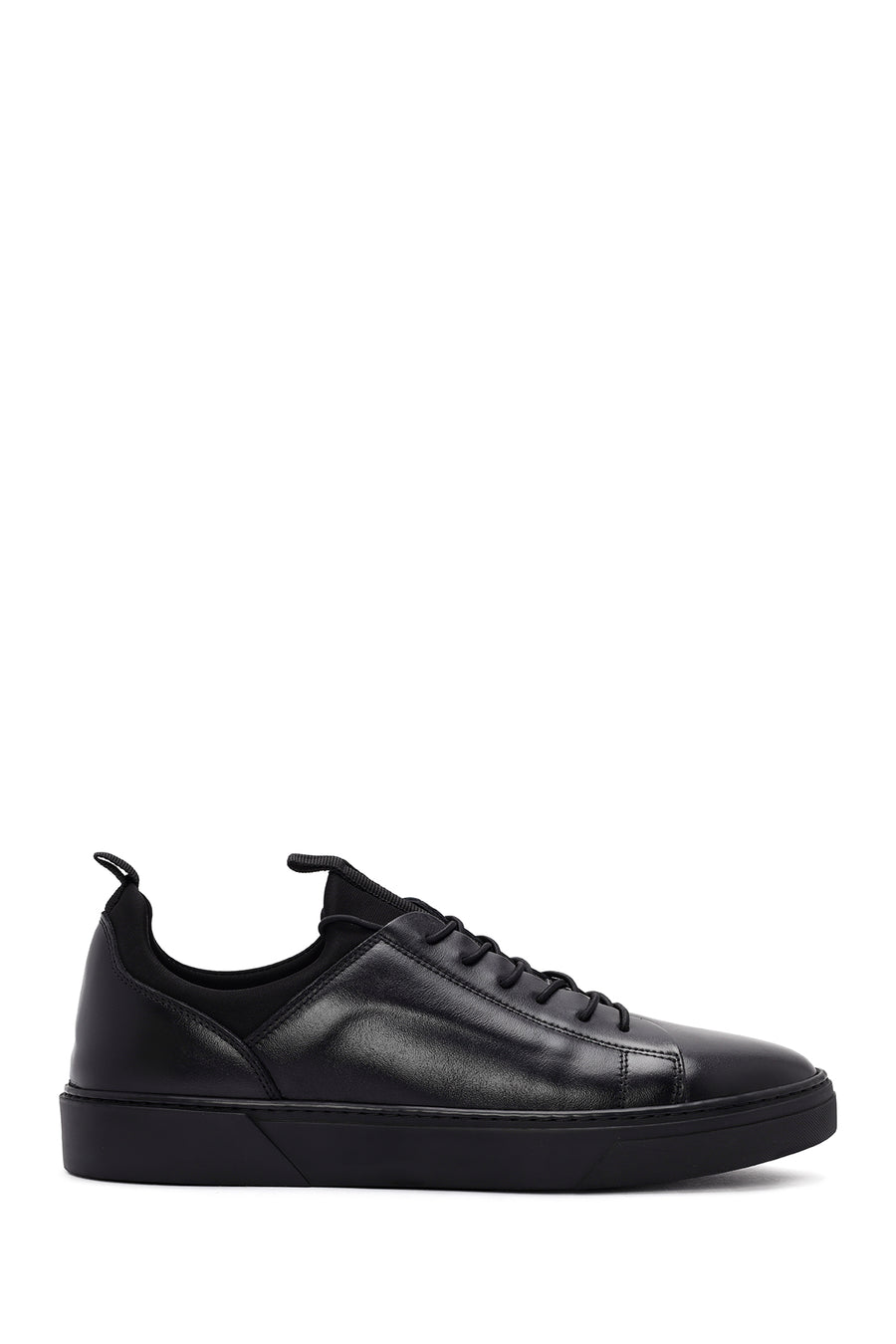 Erkek Siyah Bağcıklı Deri Sneaker 24WFD632618 | Derimod