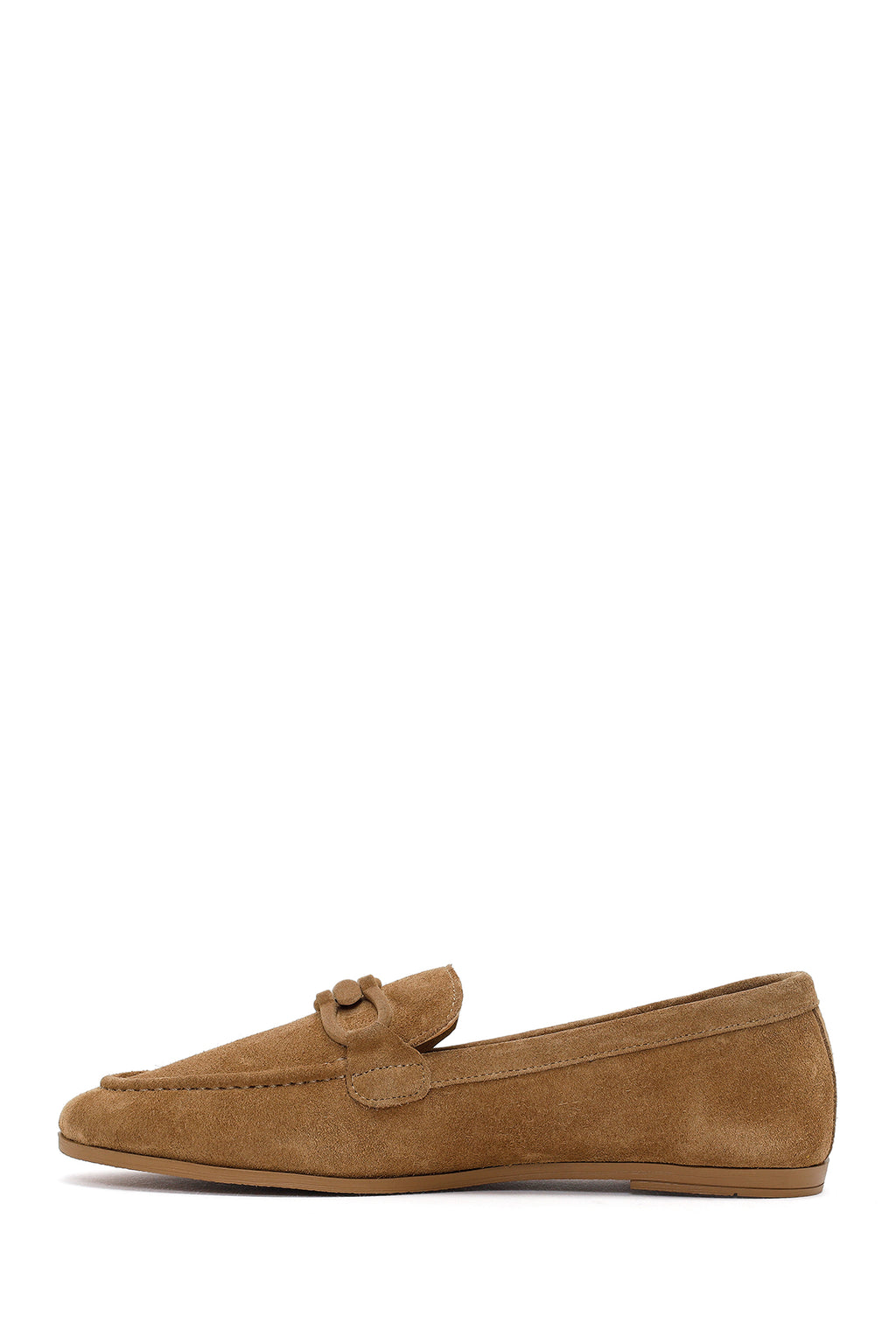 Kadın Taba Süet Deri Loafer