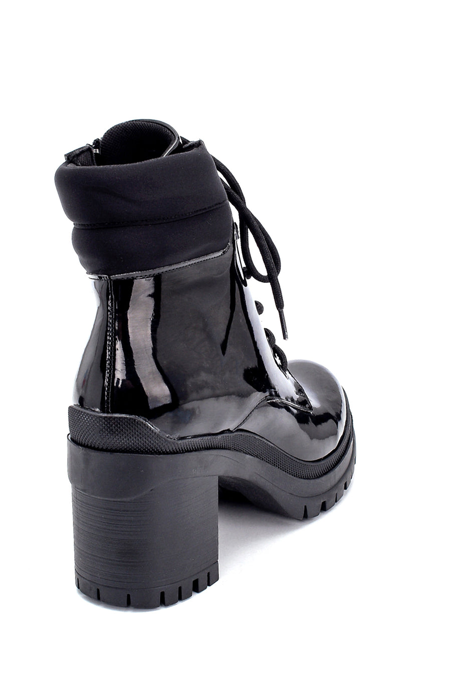 Women's Patent Leather Heeled Boots