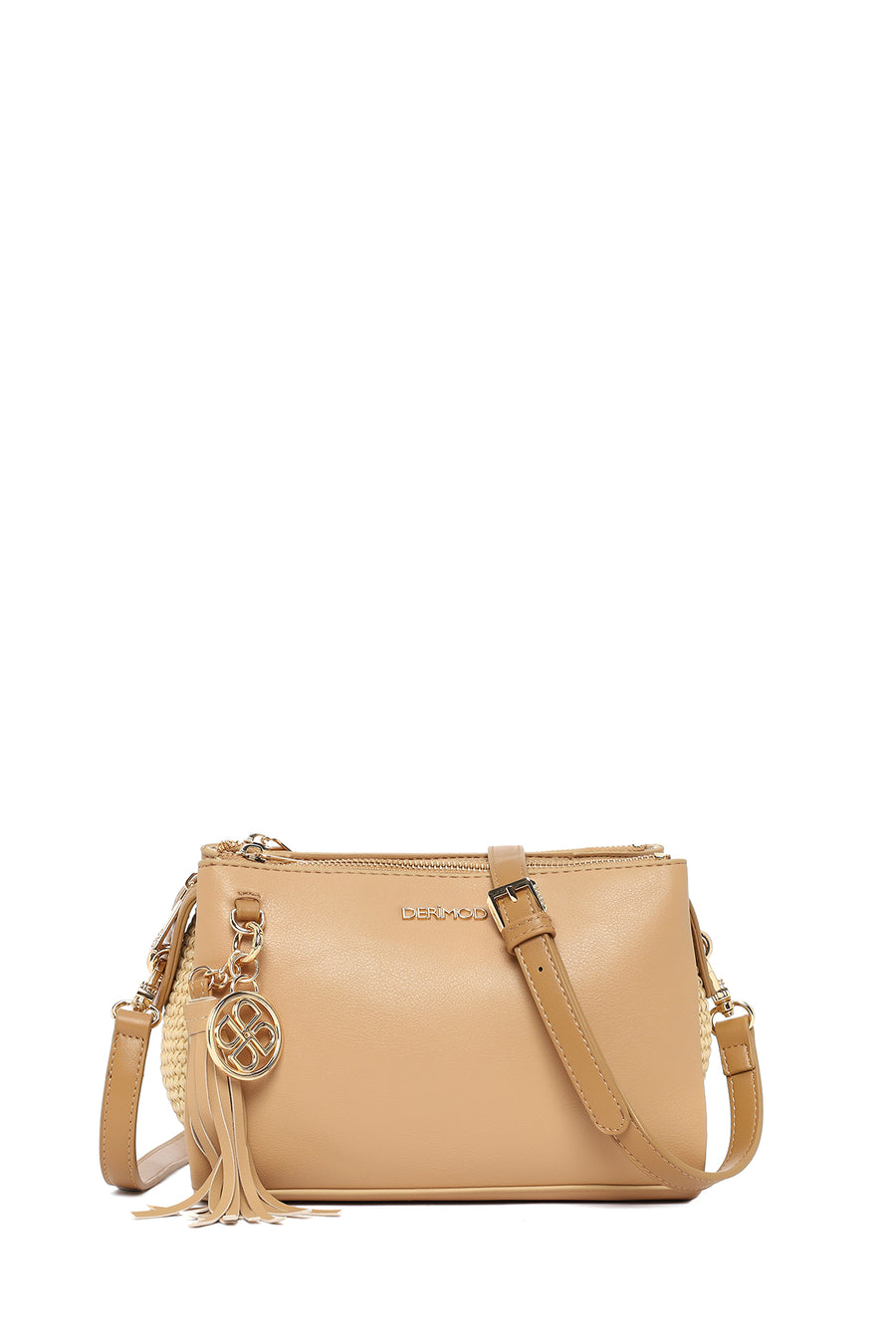 Women's Beige Charm Crossbody Bag 26SBD242514 | Derimod