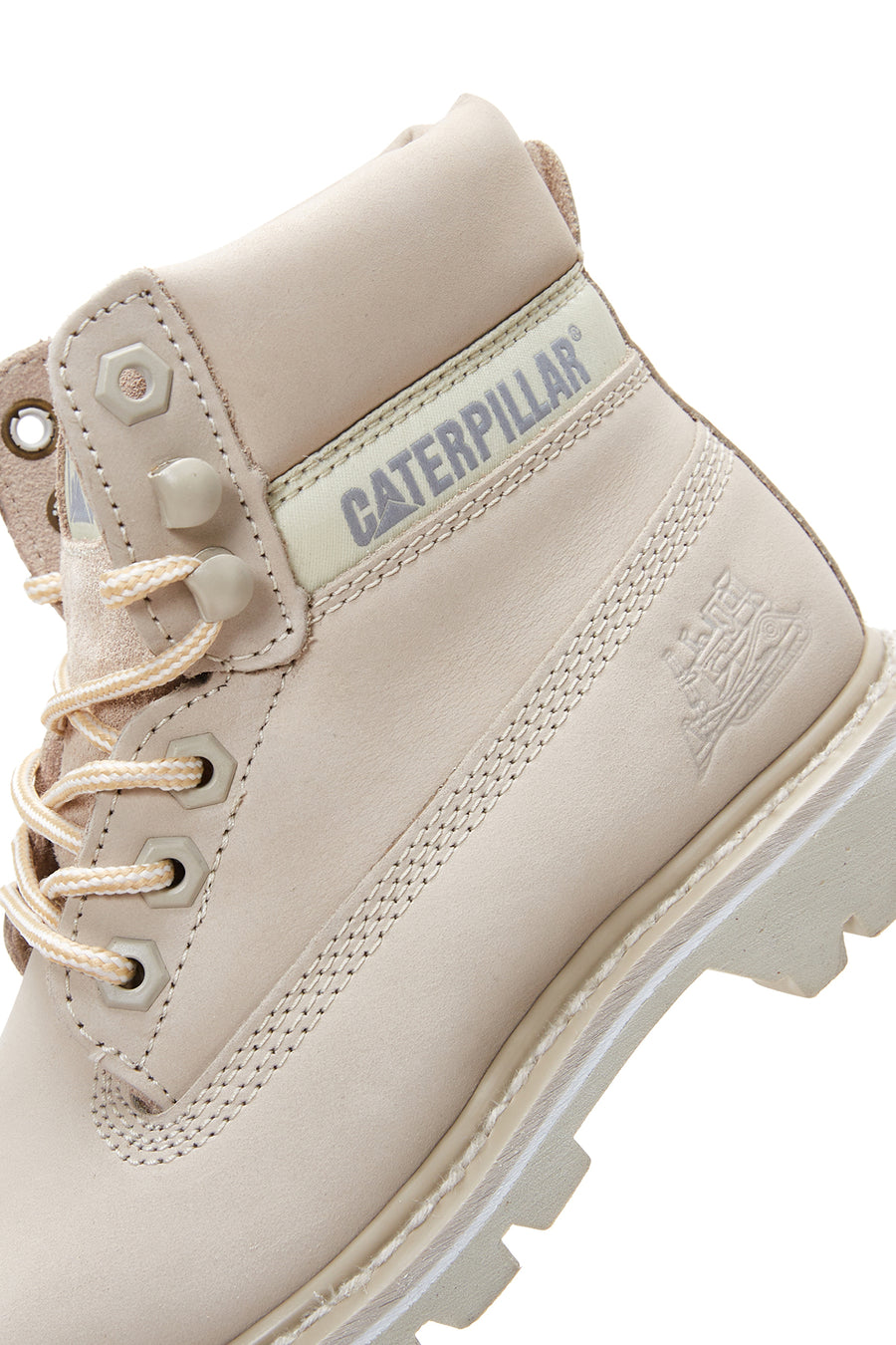 Caterpillar Women's Beige Nubuck Leather Colorado Boots