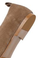 Women's Mink Suede Leather Loafer with Buckle | Derimod