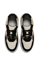Alberto Guardiani Women's Black Chain Leather Sneaker | Derimod