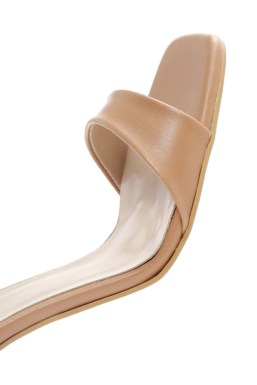 Women's Beige Ankle Strap Heel Sandals