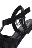 Women's Black Ankle Strap Leather Sandals | Derimod