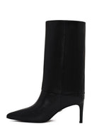 Kadın Siyah İnce Topuklu Deri Çizme | Derimod