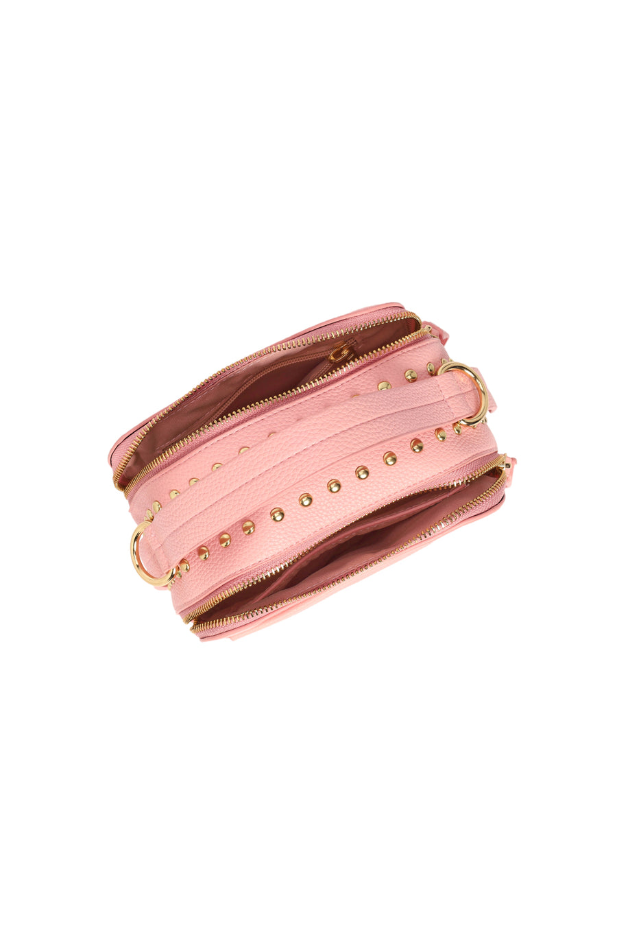 Women's Powder Pink Studded Crossbody Bag