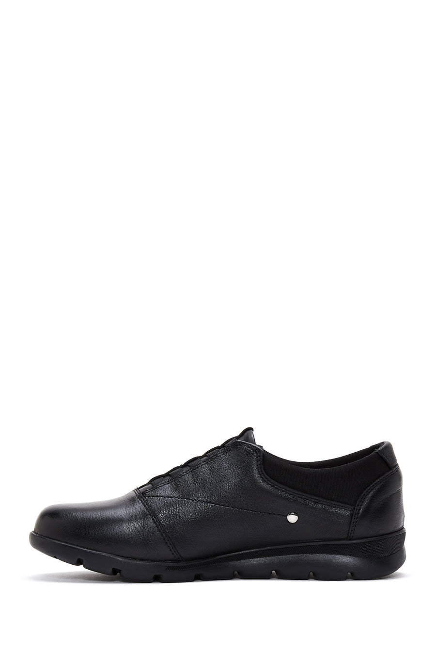 Women's Black Leather Sneaker