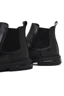 Male Black Thick-Soled Leather Chelsea Boots | Derimod