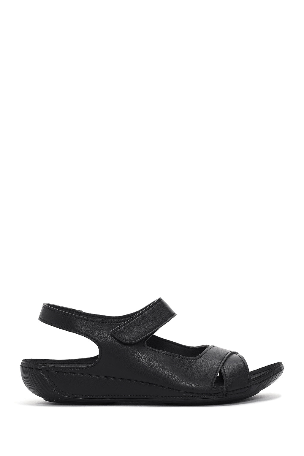 Kadın Siyah Bantlı Comfort Sandalet