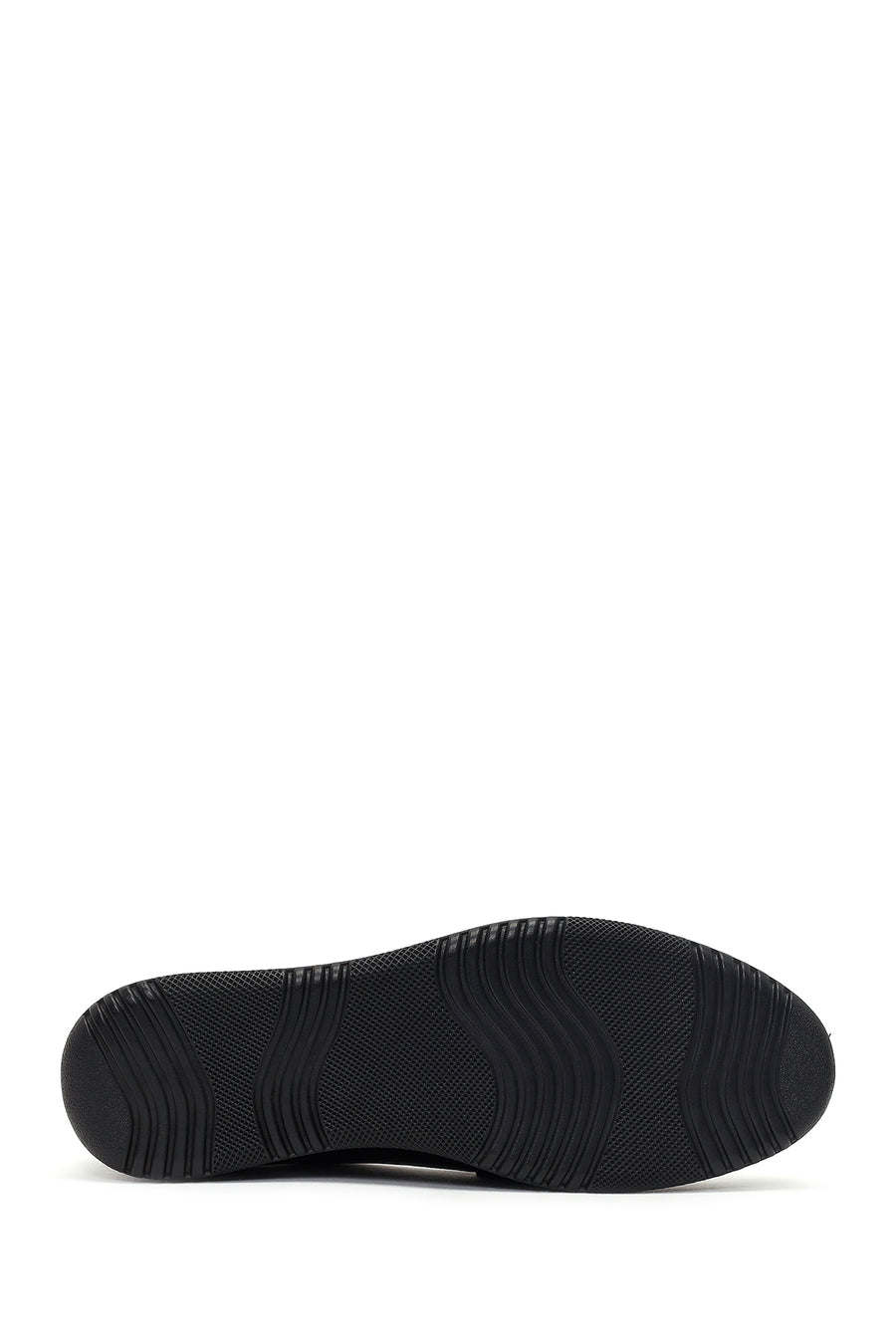 Kadın Siyah Tokalı Dolgu Topuklu Deri Comfort Loafer