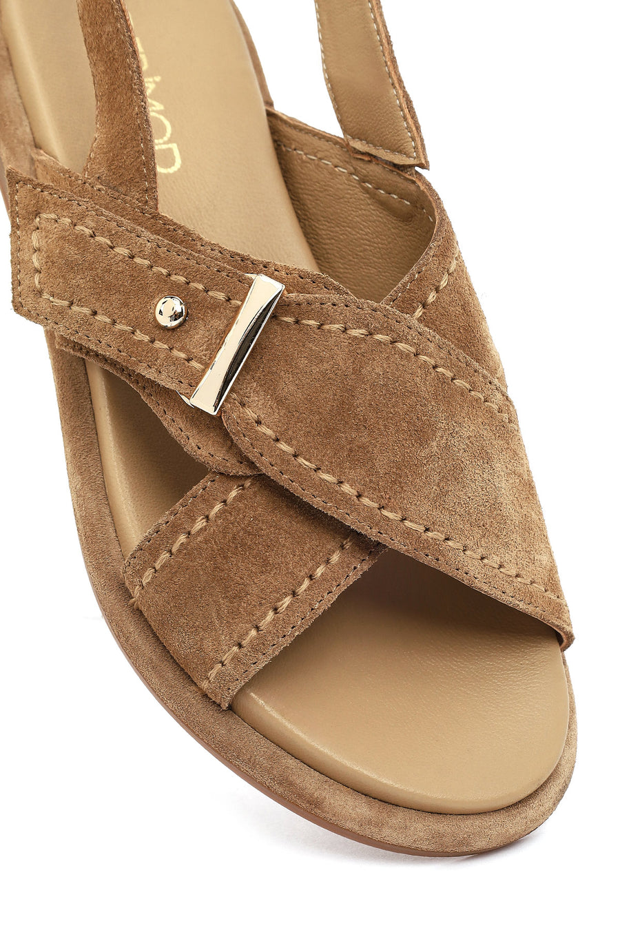 Women's Tan Suede Leather Sandals