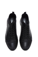 Erkek Siyah Deri Bilekli Sneaker | Derimod