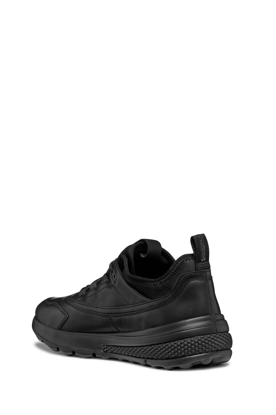 Geox Men's Black Spherica Lace-up Leather Sneaker