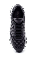 Women's Leather Quilted Sneaker | Derimod