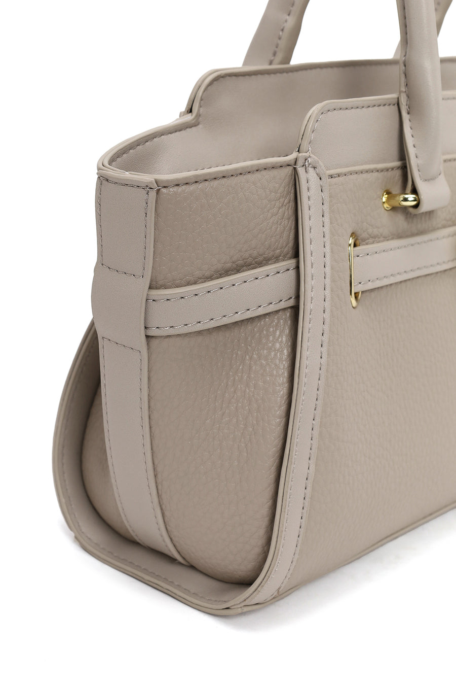 Woman Beige Long-Strap Classic Shoulder Bag