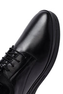 Male Black Lace-Up Thick-Soled Leather Casual Shoes | Derimod