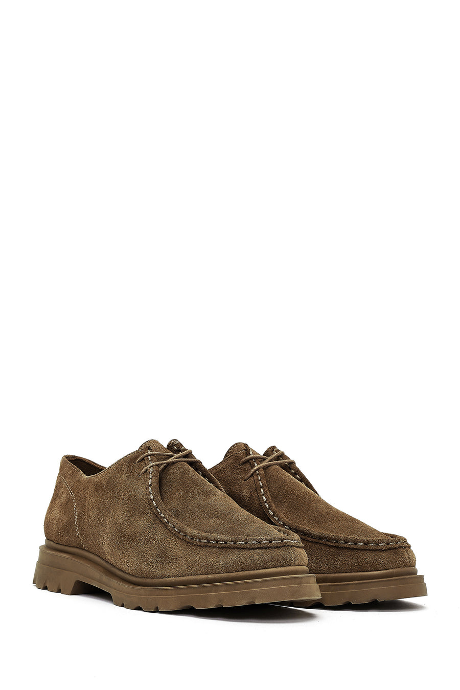 Woman Mink Lace-Up Suede Masculine Shoes