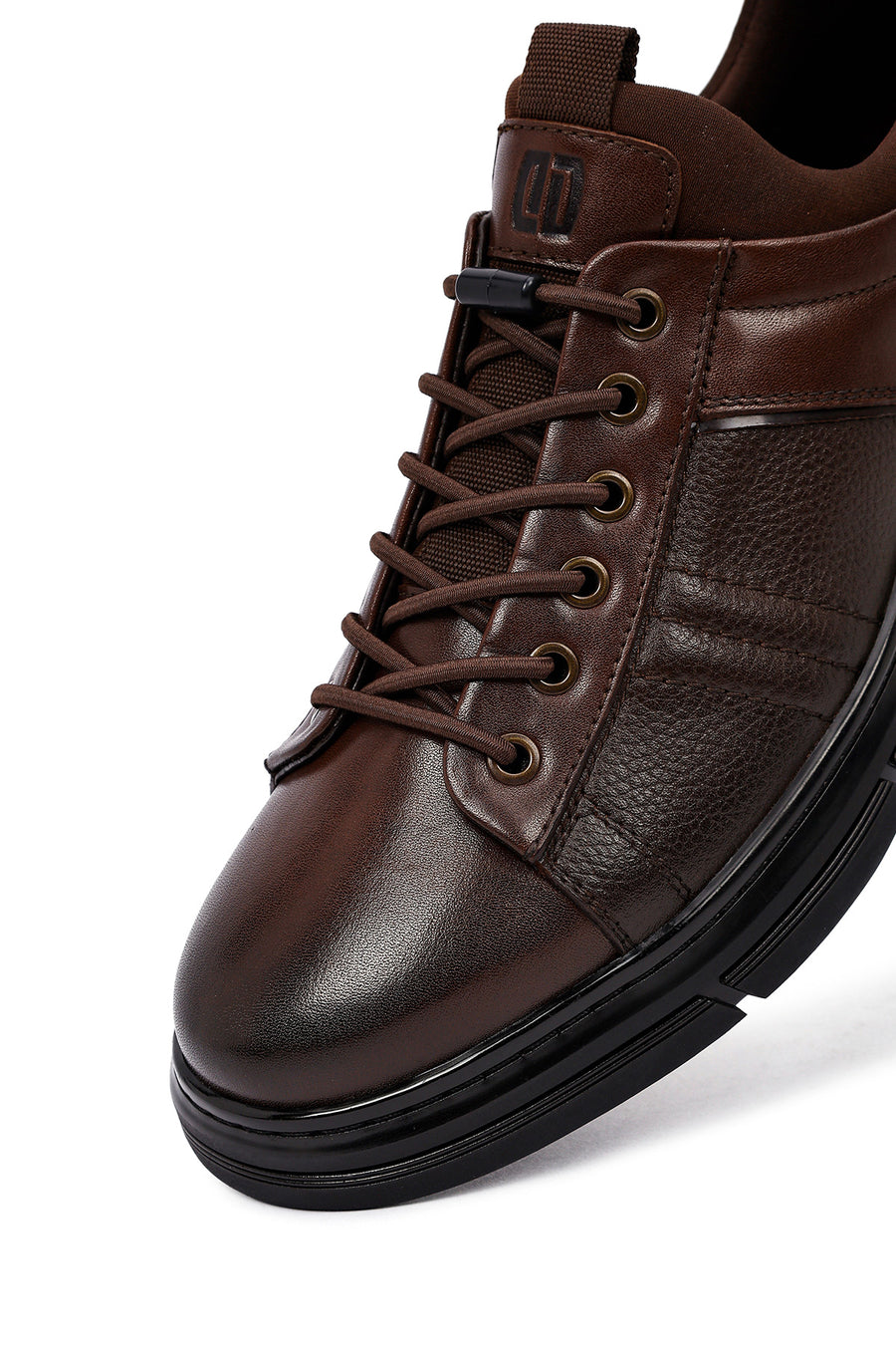 Male Brown Lace-up Leather Casual Sneaker