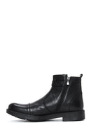 Men's Leather Zippered Boots | Derimod