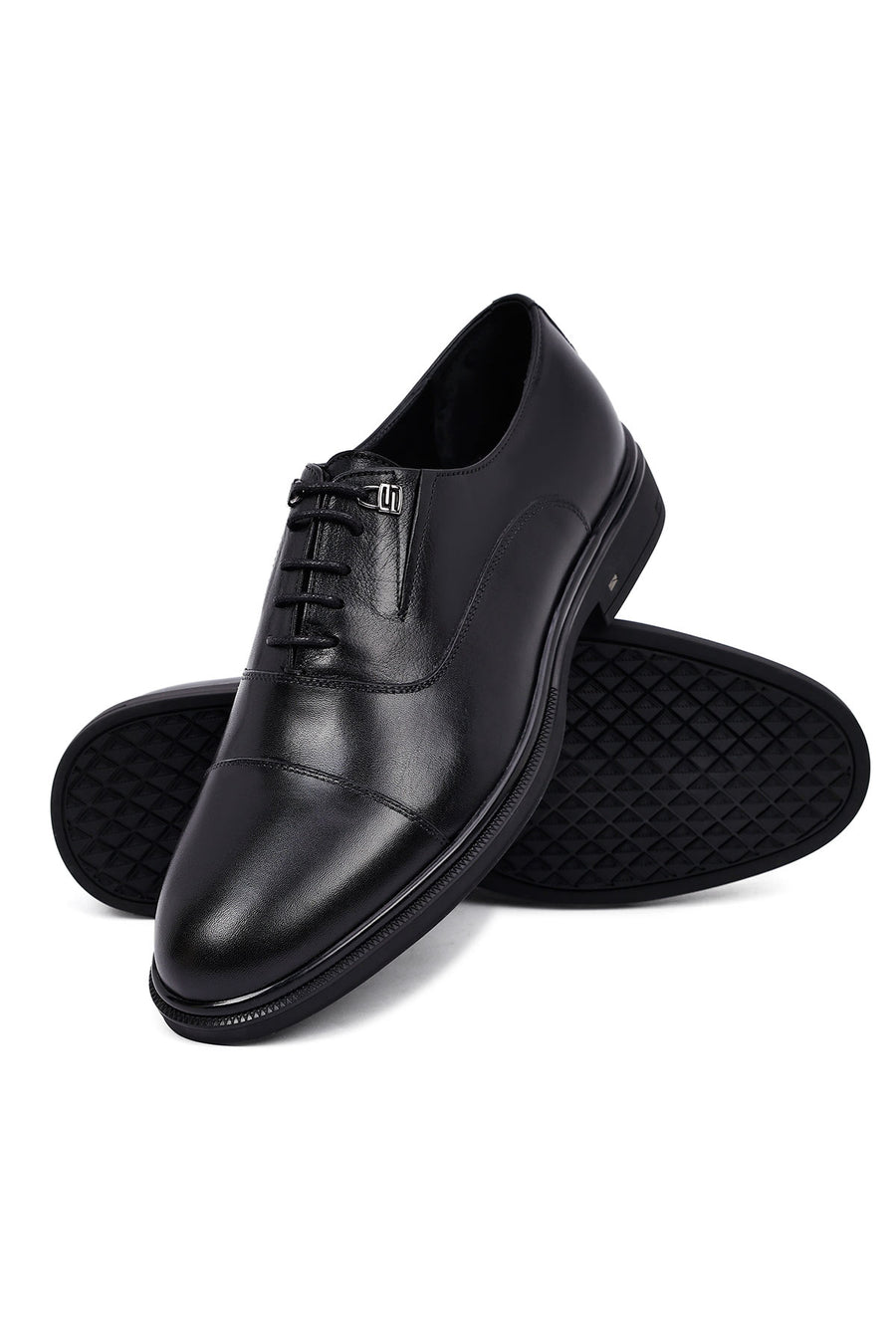 Derimod Fly Male Black Lace-Up Leather Casual Shoes