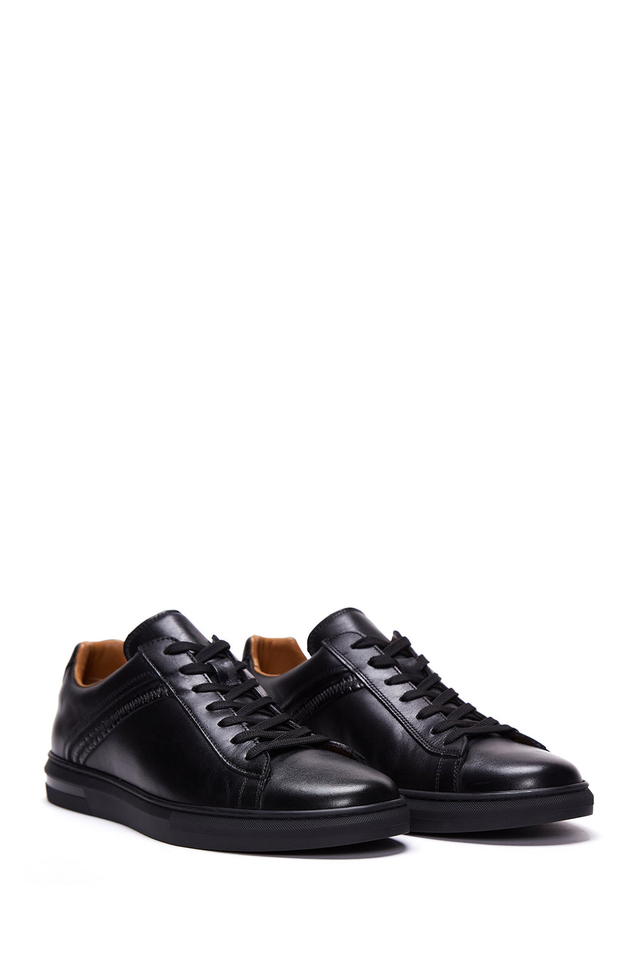 Men's Black Leather Sneaker