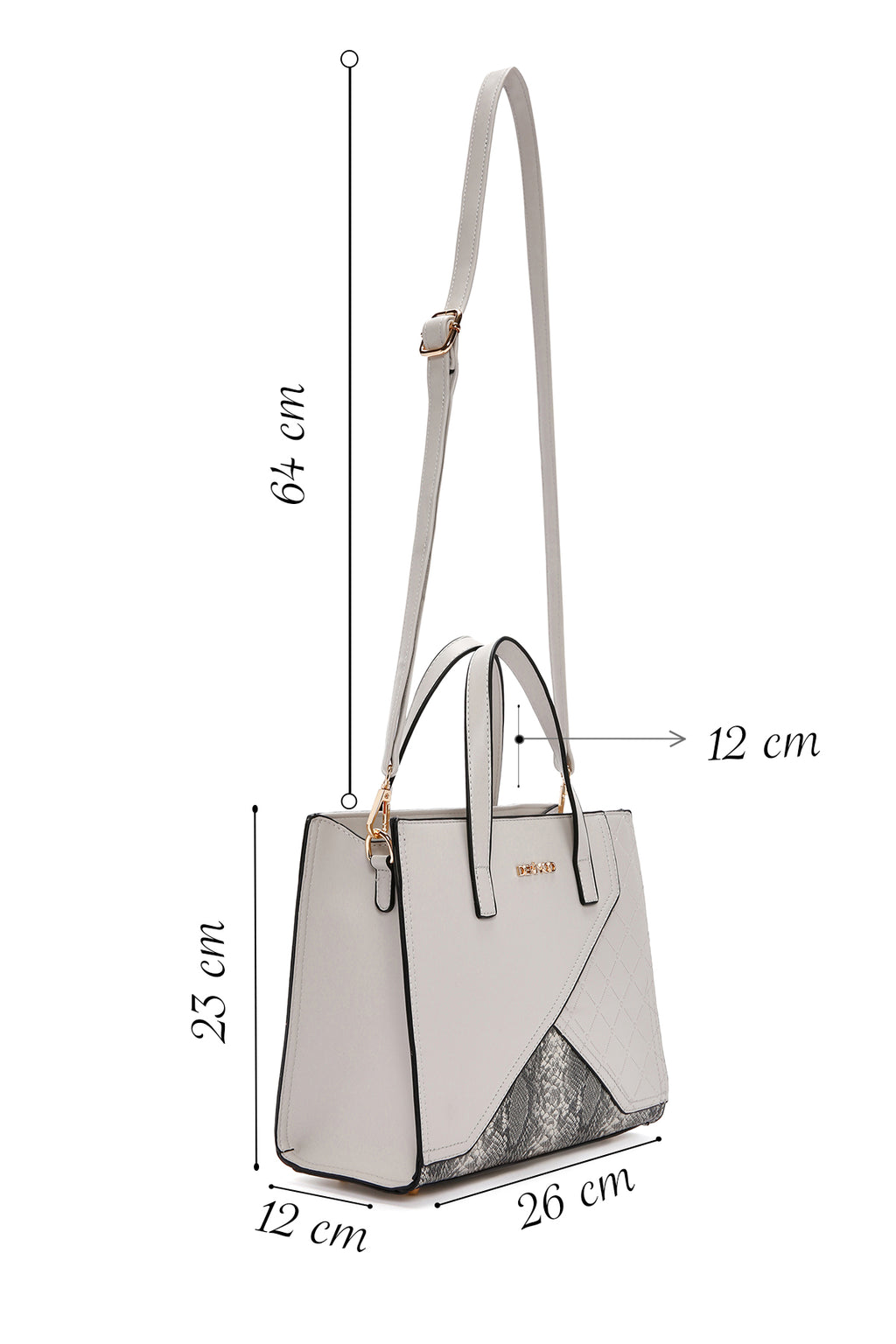 Kadın Gri Uzun Askılı Klasik Kol Çantası